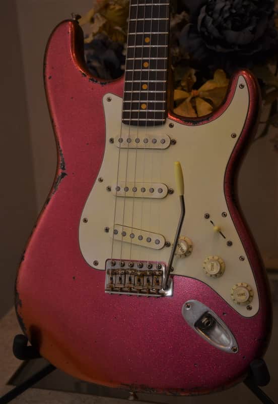 Fender Stratocaster Relic 2019 Custom Red Sparkle Lollar Blondes image 1