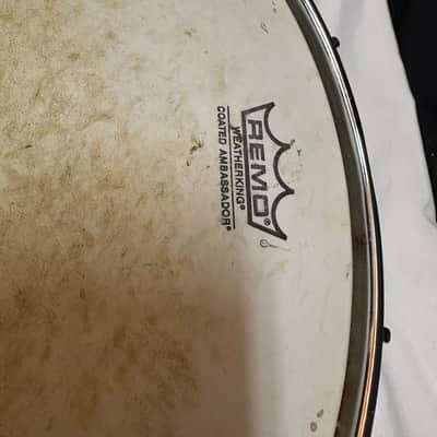 Remo Pearl Custom Alloy SensiTone SNARE Drum Coated Ambassador - Brass Shell - Used image 3