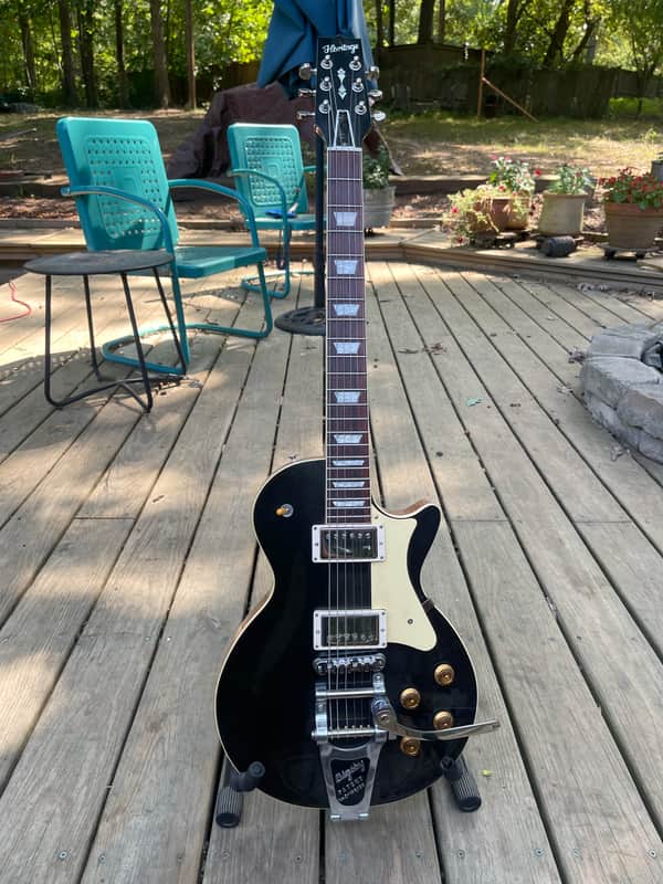 Heritage H-150 Custom Shop Electric Guitar with Bigsby Tailpiece and Case 2023 Space Black