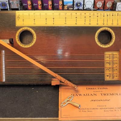 Vintage Tremoloa "Hawaiian" Slide Zither Guitar With Instruction Manual image 2