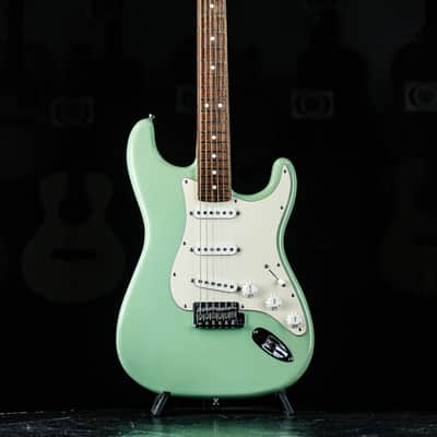 2009 Fender FSR American Standard Stratocaster with Matching Headstock surf green image 2