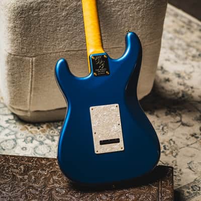 Don Grosh 30th Anniversary Limited Edition NOS Retro SSH-Lake Placid Blue w/Highly Figured 5A Roasted Birdseye Maple Neck, Indian Rosewood Fingerboard & Gold Hardware image 7