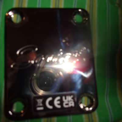 New with protective plastic Chrome Neck Plate Squier / Fender Telecaster Stratocaster P & Jazz Bass etc image 2