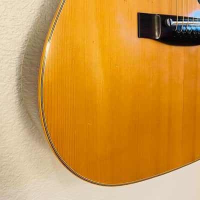 Hohner HG-06 Dreadnought Acoustic Guitar Made By Morris MIJ 1970’s - Gloss Natural image 7