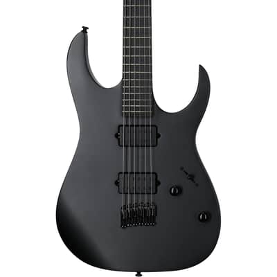Ibanez RGRTBB21 Iron Label Baritone Electric Guitar, Black Flat imagen 3