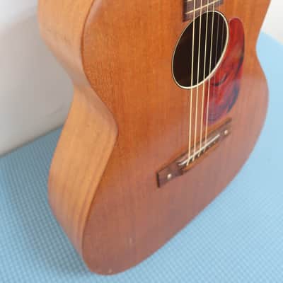 Vintage 1960s Harmony Grand Concert H162 5105 H165 000-18 All Mahogany Guitar Playable Project High Action At 12th Beautiful Condition Restoration Candidate Nice Patina Very Clean image 5