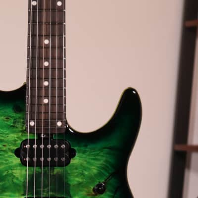 MusicMan Cutlass HT Jason Richardson - Ebony Fingerboard, Buckeye Burl Top Kokiri Forest image 6