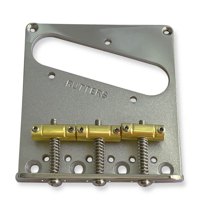 Rutters American Professional Tele Bridge with Brass Comp Saddles image 1