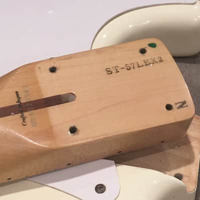 LEFTY! Vintage Fender ‘57 Reissue Strat ST-57LEX2 Custom Color Olympic White Blonde NOS Relic Stratocaster 7.1 lb HSC image 21
