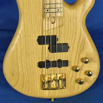 Fernandes Japan APB-4 Ash Active Electric Bass Guitar w/ Maple Fingerboard 1990's Natural Oil image 1
