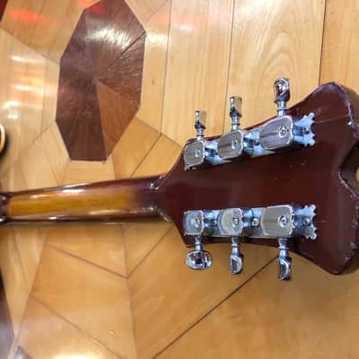 1960s Univox 335 Semi-Hollow Body Vintage 3 Tone Burst Electric Guitar MIJ Padded Case image 19
