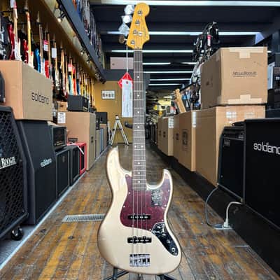 Fender American Professional Classic Jazz Bass Faded Firemist Gold w/Padded Gig Bag image 4