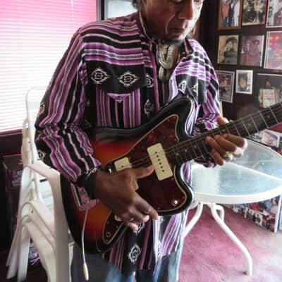Jimi Hendrix's 1964 Fender Jazzmaster owned by Billy Davis of Hank Ballard And The Midnighters image 1