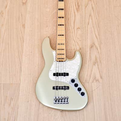 2017 Fender American Elite Jazz Bass V 5 String Near Mint Champagne w/ Case & Tags image 2
