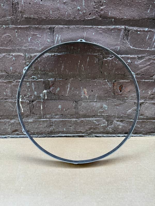 Unbranded 13" 6-Lug Snare Side (Bottom) Drum Hoop Rim Chrome Steel - No Snare Cord Slots image 1