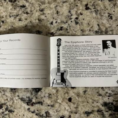 Epiphone Owners Manual 2003 Casino Les Paul Flying V AlleyKat B. B. King Special II Fat 210Jack Cassidy Bass image 2