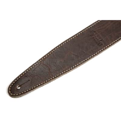 Genuine Fender 2" Artisan Crafted Leather  Guitar Strap Brown #0990621050 image 2