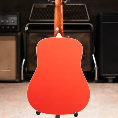 Fender California Standard Redondo Mini Acoustic Guitar - Fiesta Red with Gig Bag image 7