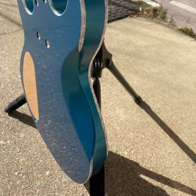 JLC Guitars Anaheim Bass - Natural, Aquamarine Metallic image 18