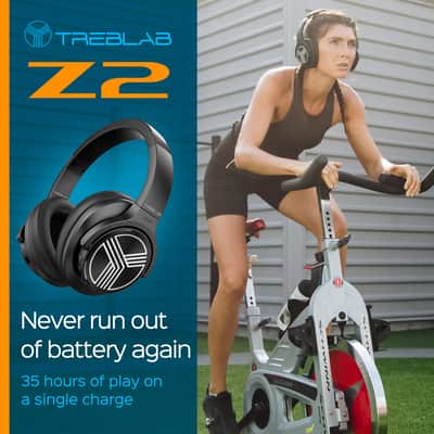 TREBLAB Z2 Over Ear Headphones - Bluetooth 5.0, Active Noise Cancelling, Up to 35H Battery Life image 3