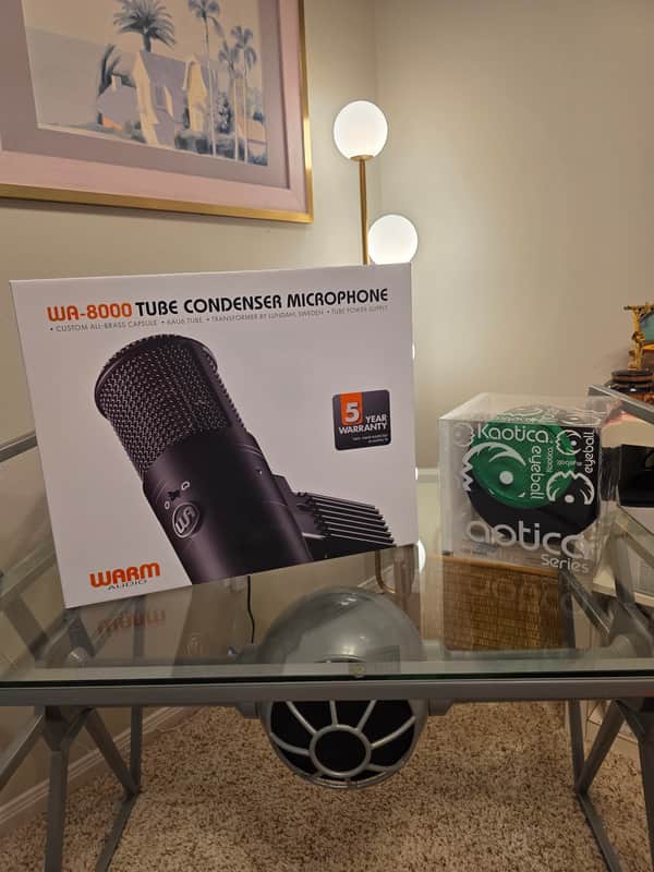 New Warm Audio WA-8000 mic with Eyball noise filter (green) image 1