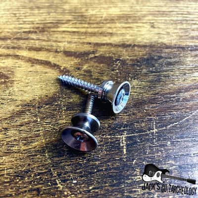 Economy Archtop Roller Bridge, Tailpiece, Strap Pins Lot *USED* (2000s - Chrome) image 4