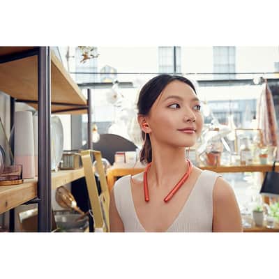 Sony WIH700/R Hi-Res Wireless Bluetooth In Ear Headphones, Red image 4