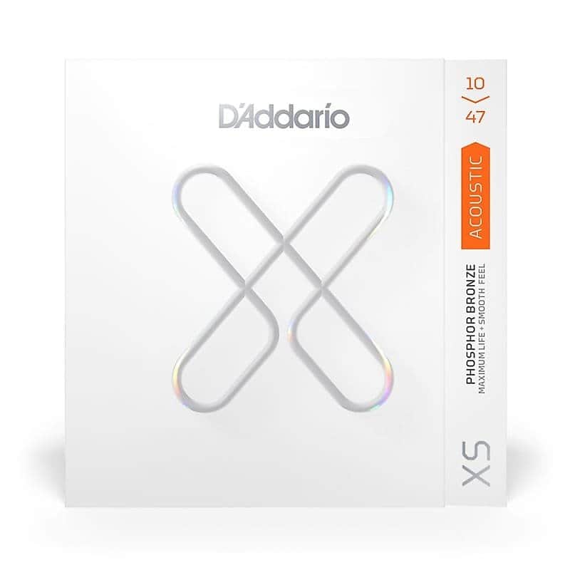 D'Addario XS Coated Phosphor Bronze Acoustic Guitar Strings - 10-47 Extra Light image 1