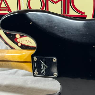 Fender USA Custom Shop '57 Precision Bass jrn Journeyman 4-string P-Bass with COA + Case 2020 - Black / Maple neck - relic'd image 12