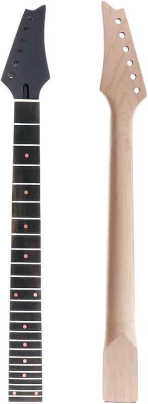 Electric Guitar Neck Maple Head Rosewood Fretboard 24 Fret for IBZ Parts Replacement Black image 1