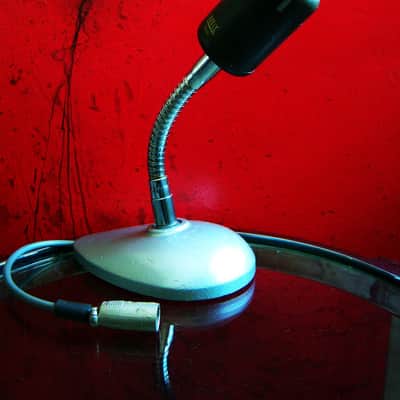 Vintage 1950's Altec 633A dynamic microphone "Salt Shaker" w period stand & cable High Z PROP # 2 image 4