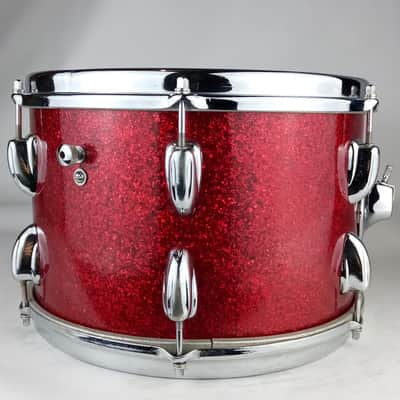 Slingerland 20,12,14" Modern Jazz Drum Set Red Sparkle Sound King Vintage 60-70s image 22