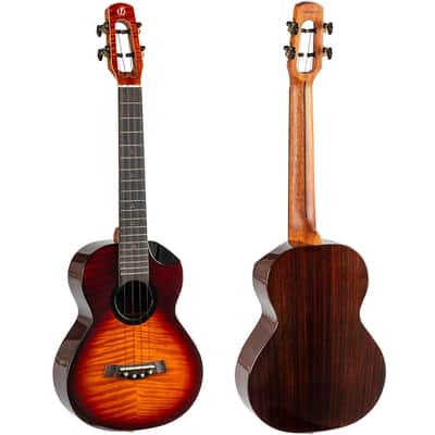 Flight Navigator EQ-A Royal Series Solid Flamed Maple Top Mahogany Neck 4-String Tenor Ukulele w/Gig Bag, Pickup & Humidifier image 2