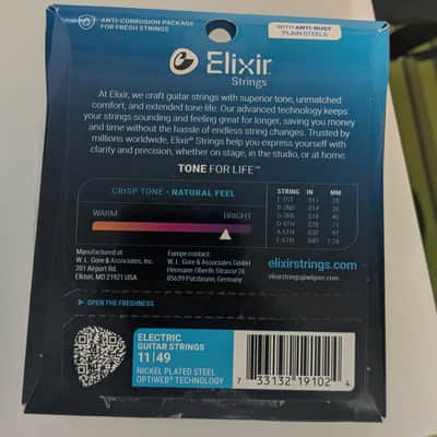 Elixir 19102 Optiweb Nickel Plated Steel Electric Guitar Strings - Medium (11-49) 2010s - Standard image 2