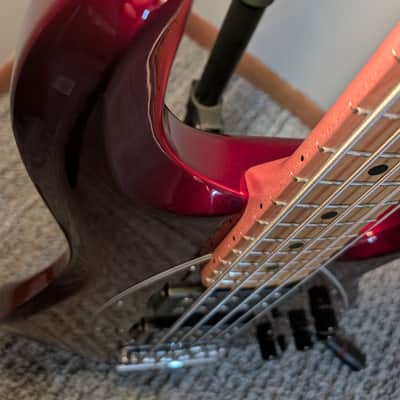 Ernie Ball Music Man StingRay 5 HH with Maple Fretboard 1999 - 2018 - Candy Apple Red image 13