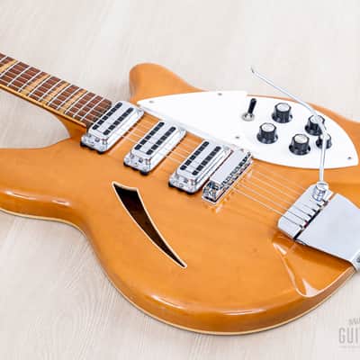 1960s Rickenbacker 375 Vintage Guitar Mapleglo w/ Toaster Tops, Accent Vibrato & Case image 10