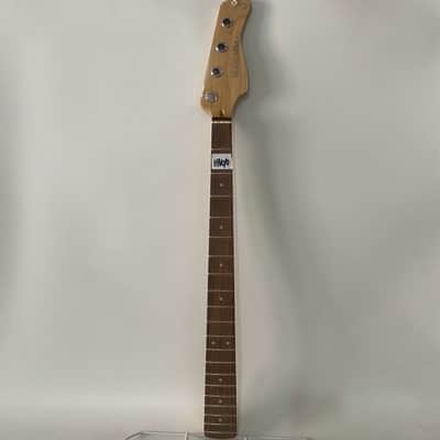 Unfinished Maple 4 String Bass Neck, Rosewood Fretboard Fingerboard image 1