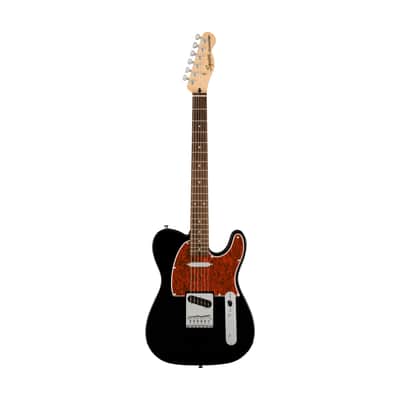 Squier FSR Affinity Series Telecaster Electric Guitar w/Tortoiseshell Pickguard, Laurel FB, Black image 1