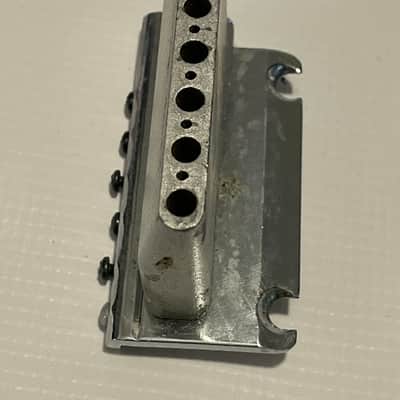 1990's Fender USA American Standard Stratocaster 2 Post Chrome Tremolo Bridge (For Parts) image 14