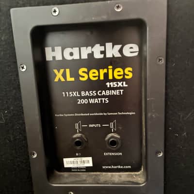 Hartke 115XL 200-Watt 1x15" Bass Speaker Cabinet 1989 - 2018 - Black image 3