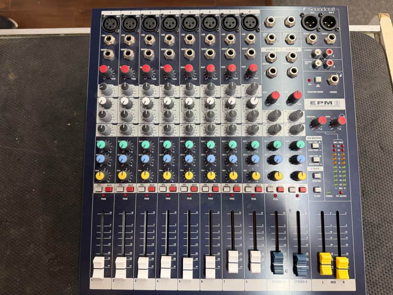 Soundcraft EPM-8 Multi-Format 8-Channel Mixer 2010s - Blue image 1