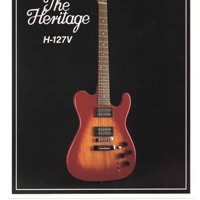 Heritage Guitars- H-127V, promotional print/cut sheet, 1988 image 1