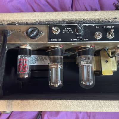 Fender Tremolux 2-Channel 35-Watt Head, 1964 Blonde Black Panel image 7