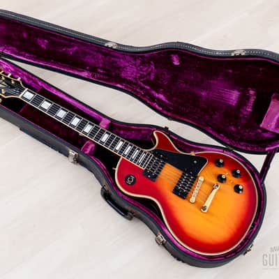 1973 Gibson Les Paul Custom Vintage Guitar Cherry Sunburst w/ T Tops, Case image 20