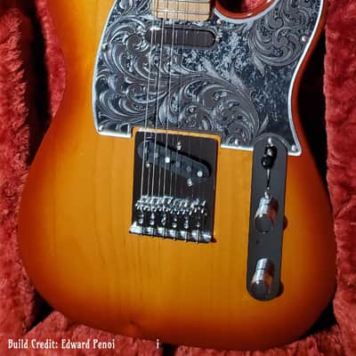 Telecaster 8 Hole Pickguard Acrylic Silver Mirror Guitar Scratch Plate for Fender American/Mexican Standard Tele Cut for Modern Style Parts image 5