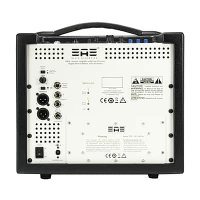 Elite Acoustics EAE D4-8 (OPEN BOX) Rechargeable Acoustic Amp with 4 Channel Digital Mixer/LFP Battery - Painted Black image 3