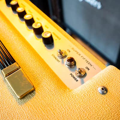 Magnatone Super Fifteen – Cream – 1x12 Tube Combo – USA Made – EL84 – Very Good Condition image 6