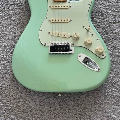 Fender Player Stratocaster 2018 MIM Surf Pearl Green Maple FB Modified Guitar image 2