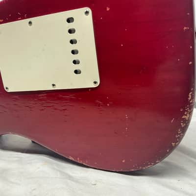 Fender Highway One Stratocaster Guitar 2002 - Crimson Red Transparent / Maple neck image 16