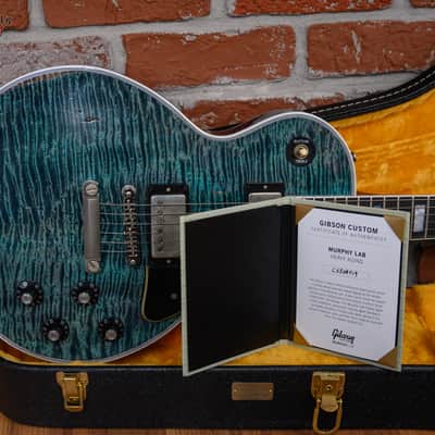 Gibson Custom Shop Les Paul Custom AAAA Flame Maple Top Murphy Lab Heavy Aged Nordic Blue 2025 w/OHSC image 13